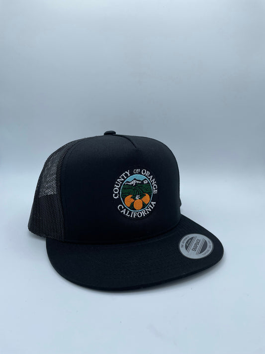 Orange County California Embroider Trucker Hat.