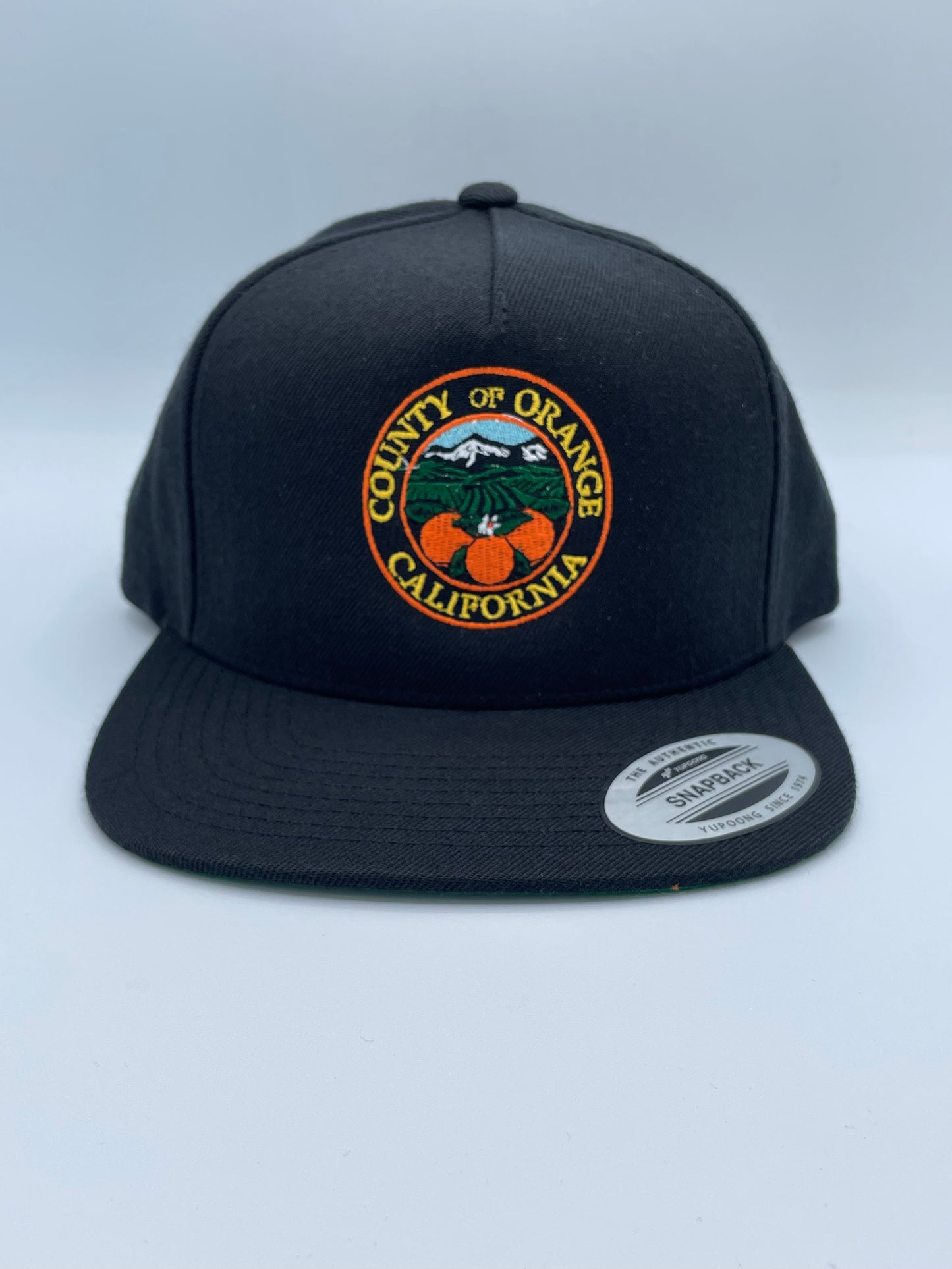 Orange County Embroidered Black Hat.