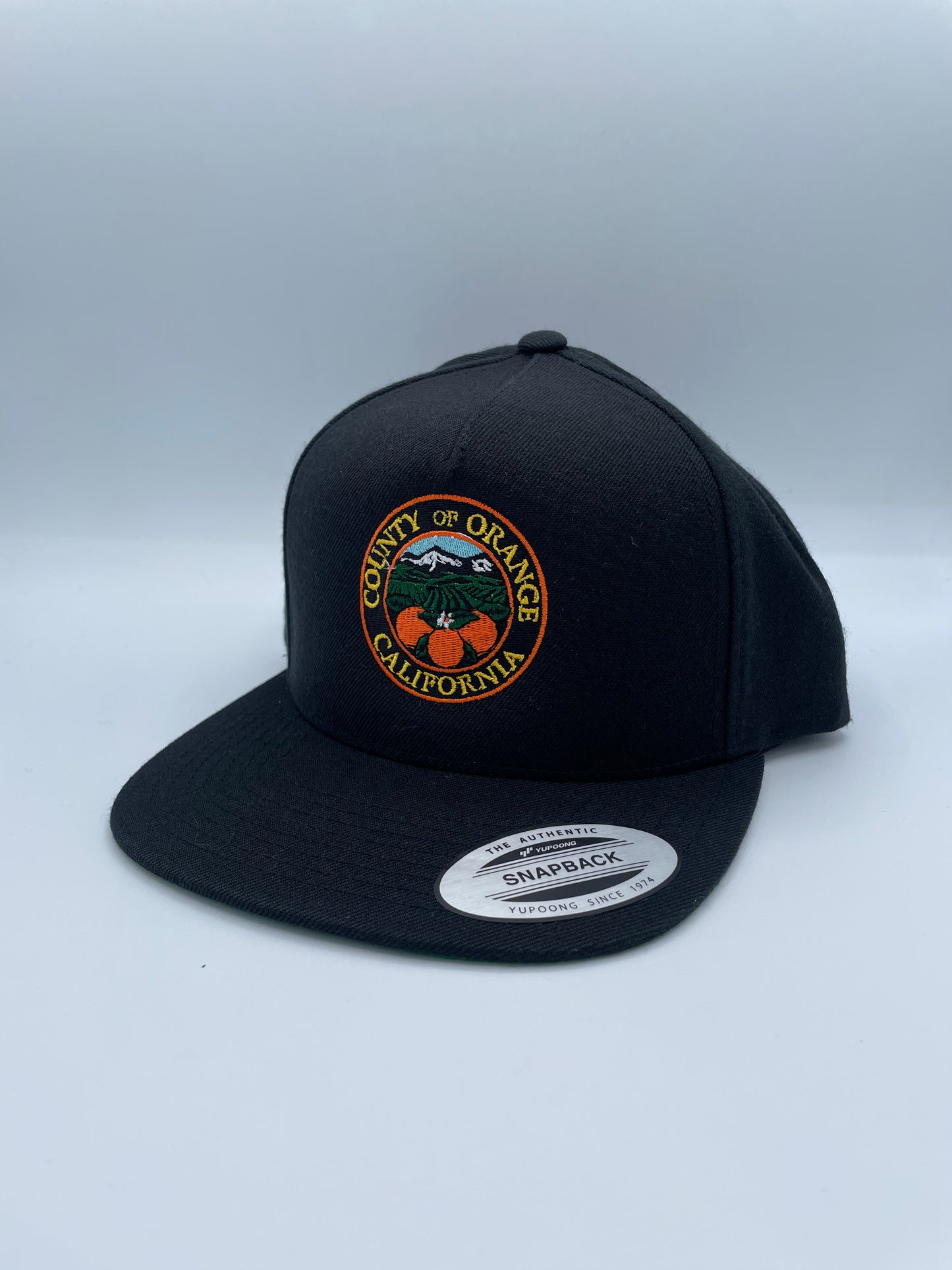 Orange County Embroidered Black Hat.