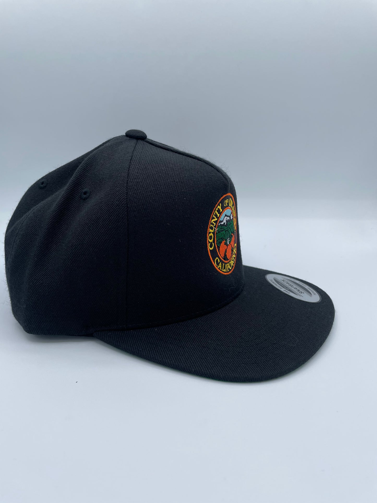 Orange County Embroidered Black Hat.