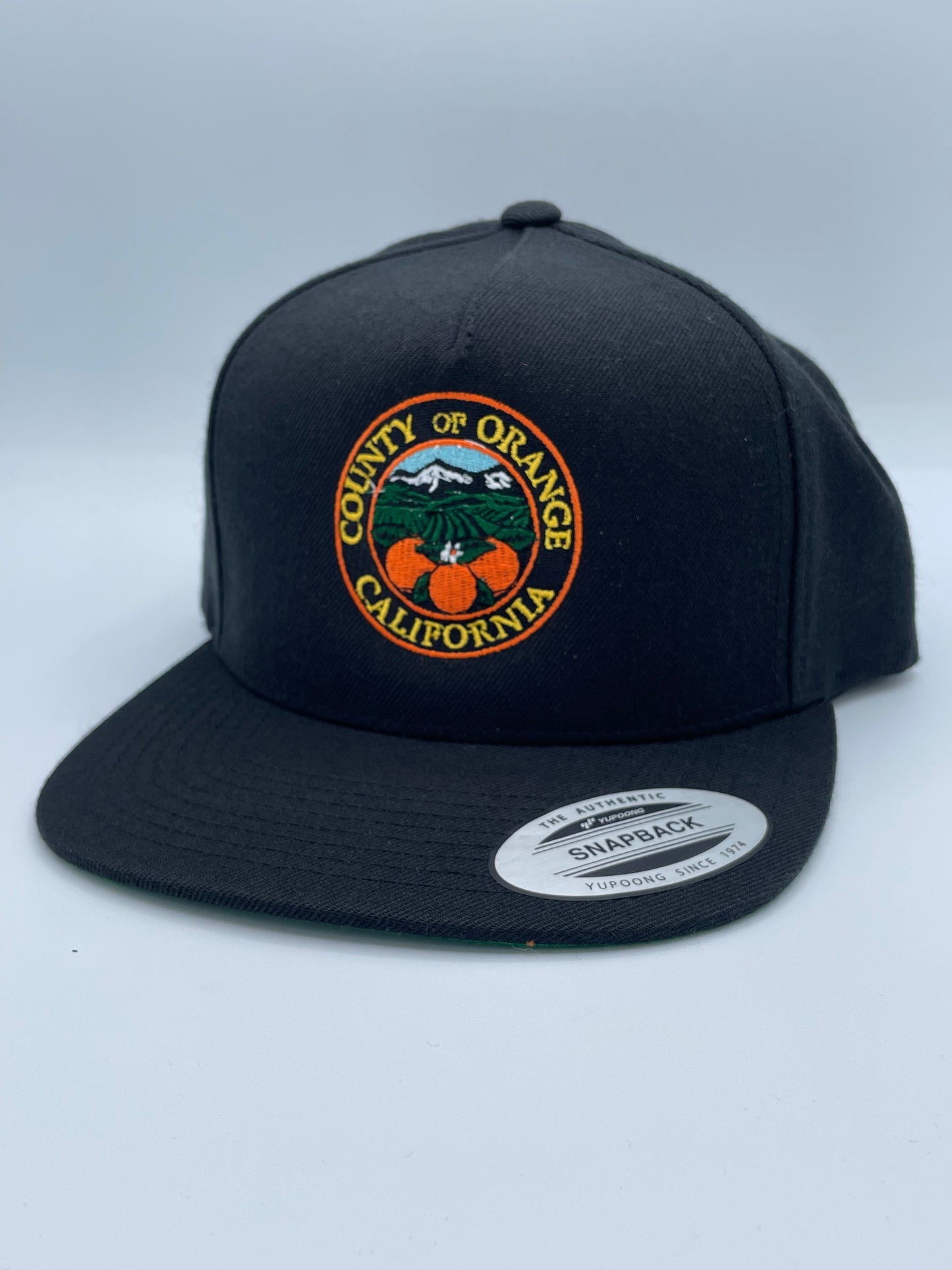 Orange County Embroidered Black Hat.